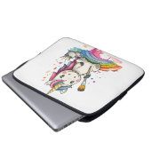 Magisches Maler Einhorn (1) Laptopschutzhülle (Vorne Knopf)