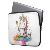 Magisches Maler Einhorn (1) Laptopschutzhülle (Vorderseite Links)