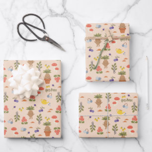 Magisches Mandrake-Muster mit Blüten Geschenkpapier Set