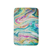 Magisches Marbling: Metallisches Paint Design. Badematte (Vorderseite Vertikal)