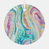 Magisches Marbling: Metallisches Paint Design. Ornament Aus Glas (Vorderseite)
