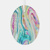 Magisches Marbling: Metallisches Paint Design. Ornament Aus Glas (Vorderseite links)