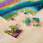 Magisches Marbling: Metallisches Paint Design. Puzzle (Seite)