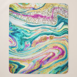 Magisches Marbling: Metallisches Paint Design. Sherpadecke