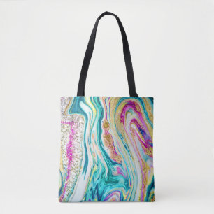 Magisches Marbling: Metallisches Paint Design. Tasche