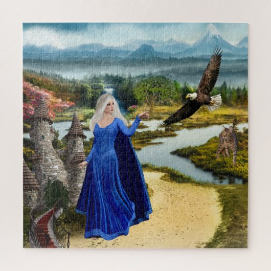 Magisches Märchen Landschaftspuzzle Puzzle (Vertikal)