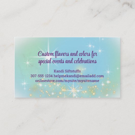 Magisches Märchenbäckerei Backgebäck Koch Kochen Visitenkarte (Rückseite)