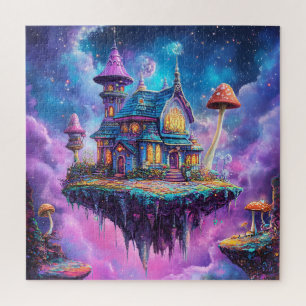 Magisches Märchenschloss & schwebende Insel Puzzle