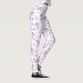 Magisches Meerjungmuster auf Weiß Leggings (Rechts)