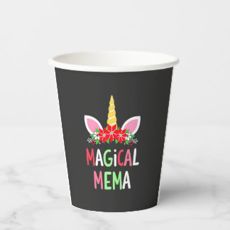 Magisches Mema Einhorn-Shirt Weihnachten Pyjama-Sh Pappbecher