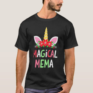 Magisches Mema Einhorn-Shirt Weihnachten Pyjama-Sh T-Shirt