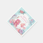 Magisches Mermaid-Party Serviette (Ecke)