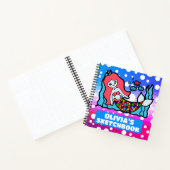 Magisches Mermaid Personalisiert Kids Sketchbook Notizblock (Innenseite)