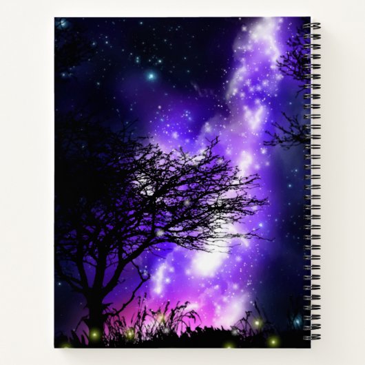 Magisches MilchstraßNotebook Notizblock (Rückseite)