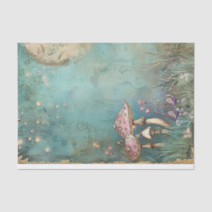 Magisches Moonlit Fairy Garden Dekoupage Seidenpapier
