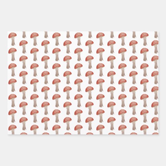 Magisches Mushroom-Toadstool-Wrapping-Papier Geschenkpapier Set (Vorderseite)