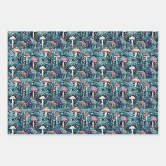 MAGISCHES MUSHROOM WALDGESCHENK GESCHENKPAPIER SET (Vorderseite 3)