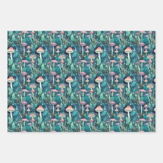 MAGISCHES MUSHROOM WALDGESCHENK GESCHENKPAPIER SET (Vorderseite 2)