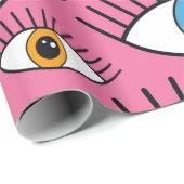 Magisches Muster mit bunten Augen. Mystischer Hint Geschenkpapier (Rolleneckpunkt)