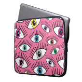 Magisches Muster mit bunten Augen. Mystischer Hint Laptopschutzhülle (Vorderseite Links)