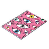 Magisches Muster mit bunten Augen. Mystischer Hint Notizblock (Linke Seite)