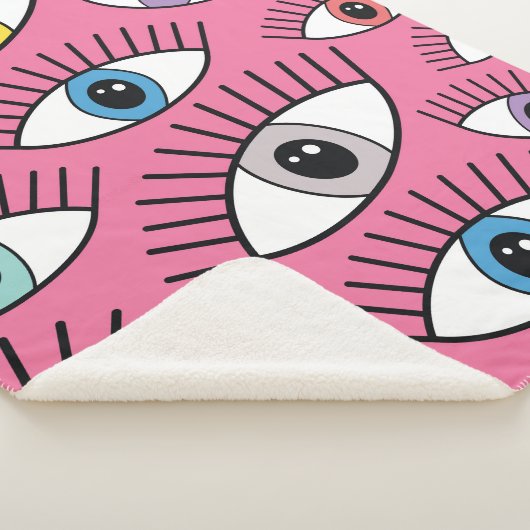 Magisches Muster mit bunten Augen. Mystischer Hint Sherpadecke (3/4)