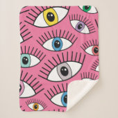 Magisches Muster mit bunten Augen. Mystischer Hint Sherpadecke (Vorderseite)