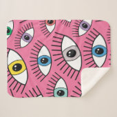 Magisches Muster mit bunten Augen. Mystischer Hint Sherpadecke (Vorderseite (Horizontal))