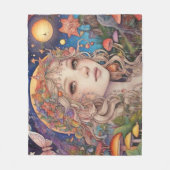 Magisches Mystical Fantasy Girl Fleece Blanket (Vorderseite)