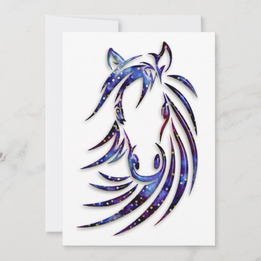 Magisches Mystical Horse-Portrait Einladung (Vorderseite)