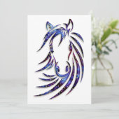Magisches Mystical Horse-Portrait Einladung (Stehend Vorderseite)