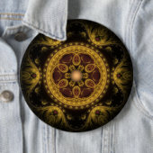 Magisches mystisches Fraktal-Muster Mandala Button (Beispiel)
