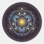 Magisches, mystisches, kaltes Muster Runder Aufkleber (Vorderseite)