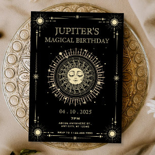 Magisches mystisches Tarot Boho Sonne Geburtstag Einladung