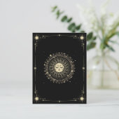 Magisches mystisches Tarot boho sun Postkarte (Stehend Vorderseite)