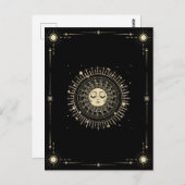 Magisches mystisches Tarot boho sun Postkarte (Vorne/Hinten)