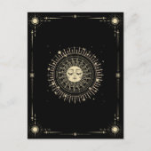 Magisches mystisches Tarot boho sun Postkarte (Vorderseite)