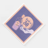 Magisches mystisches Wicked-Halloween-Party Serviette (Ecke)