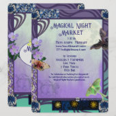 Magisches Nachtmarkt-Event-Flyer Save The Date (Vorne/Hinten)