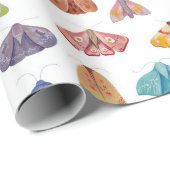 Magisches Nachtmottenmuster Mystischer Schmetterli Geschenkpapier (Rolleneckpunkt)