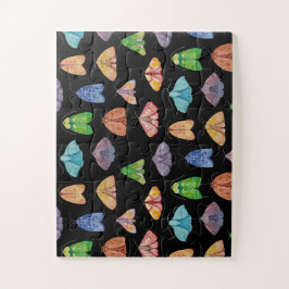 Magisches Nachtmottenmuster Mystischer Schmetterli Puzzle