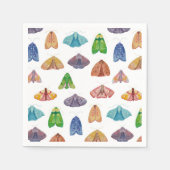 Magisches Nachtmottenmuster Mystischer Schmetterli Serviette (Vorderseite)