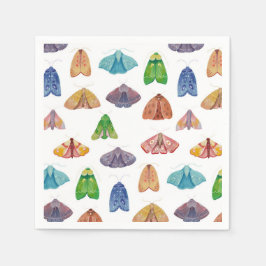 Magisches Nachtmottenmuster Mystischer Schmetterli Serviette