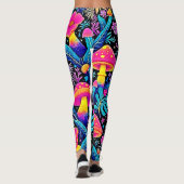 Magisches Neon Forest Night Traumdesign Leggings (Rückseite)