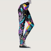 Magisches Neon Forest Night Traumdesign Leggings (Rechts)