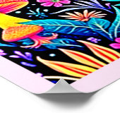 Magisches Neon Forest Night Traumdesign Poster (Ecke)