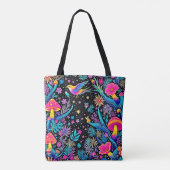 Magisches Neon Forest Night Traumdesign Tasche (Rückseite)