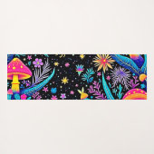Magisches Neon Forest Night Traumdesign Yogamatte (Rückseite (Horizontal))
