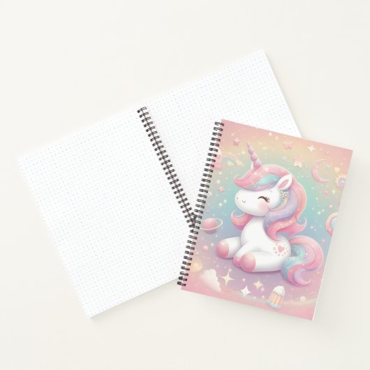 Magisches Niedliches Funkelnd Pastel Unicorn-Noteb Notizblock (Innenseite)