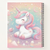 Magisches Niedliches Funkelnd Pastel Unicorn-Noteb Notizblock (Rückseite)